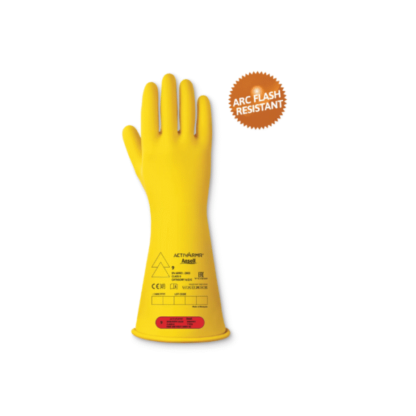 Ansell ActivArmr Class 0 Electrical Insulating Gloves, Yellow