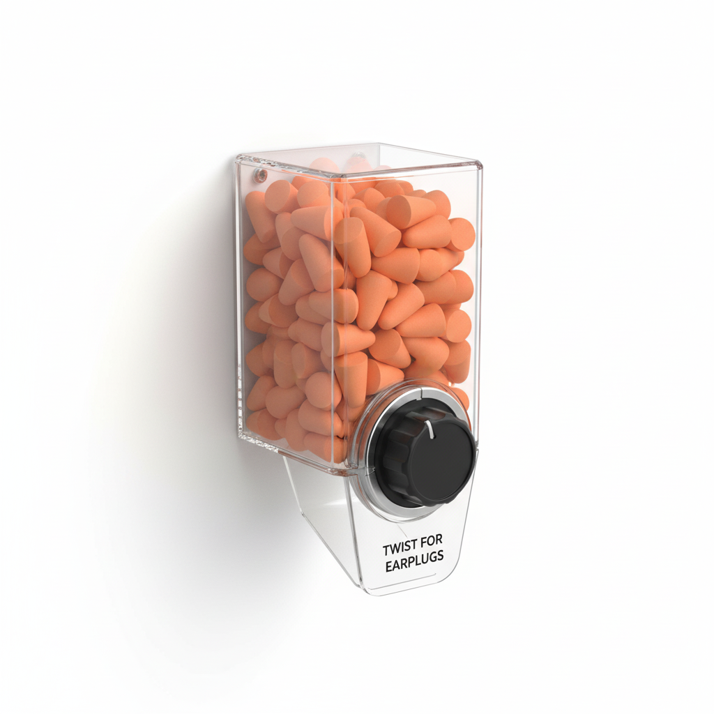 Ear plug dispenser in Dammam, Saudi Arabia for convenient and hygienic ear plug storage