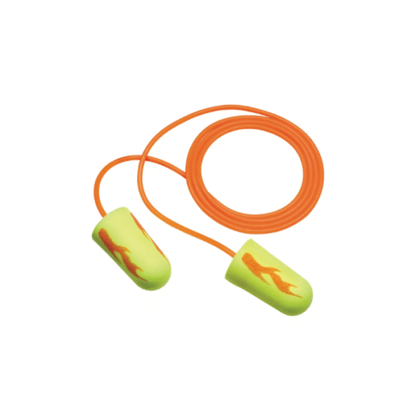 3M™ Yellow Neon Blasts™ Earplugs, Corded, Poly Bag, Regular Size