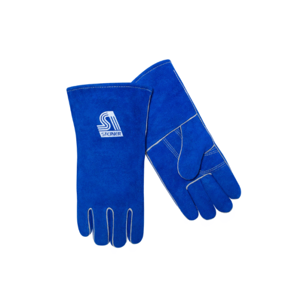 WELDING GLOVE BLUE PREMIUM FOAM LINED WITH KEVLAR THREAD, LENGTH