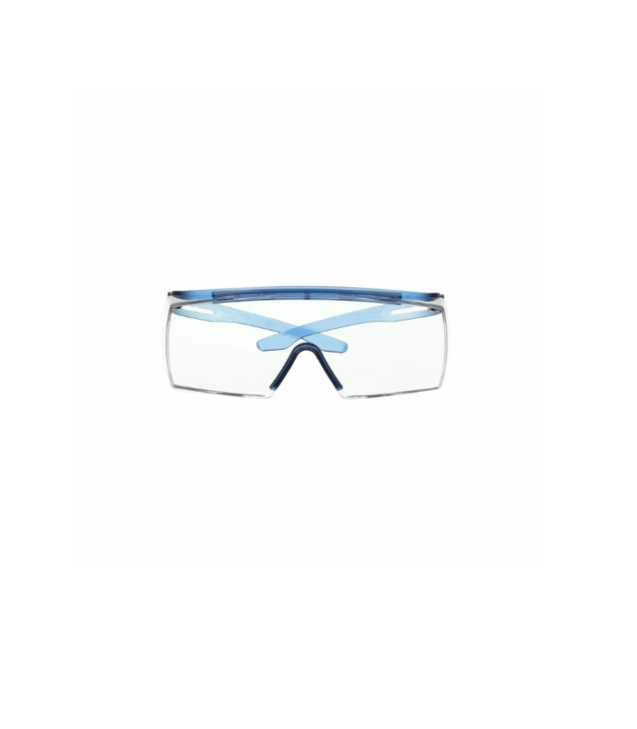 3M™ SecureFit™ 3700 Series Safety Glasses,Blue Temple, Scotchgard™ Anti-Fog Coating, Clear OTG AF-AS