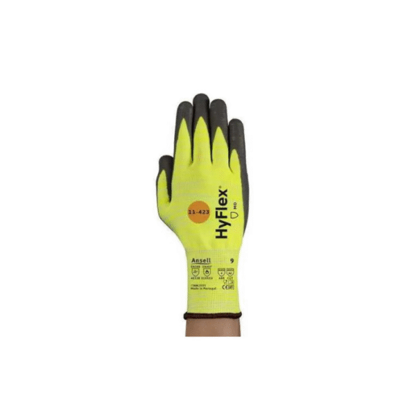 Ansell HyFlex®Heat-Resistant Gloves, Synthetically Dipped, Palm Coated, Large