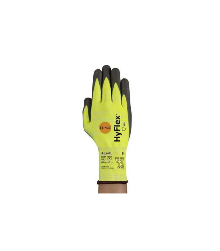 Ansell HyFlex®Heat-Resistant Gloves, Synthetically Dipped, Palm Coated, Large