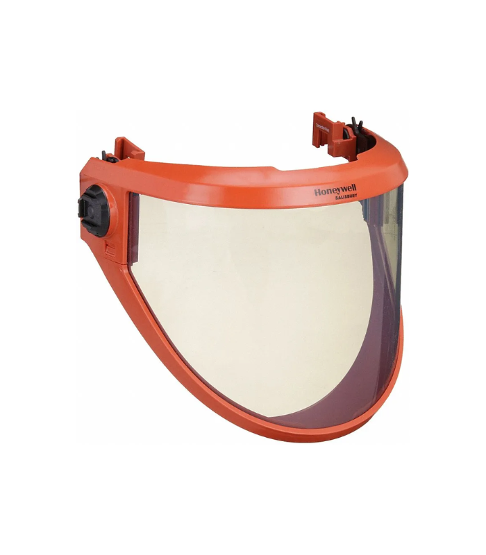 Honeywell Salisbury Face Shield Assembly: 2 PPE CAT, 10.8 cal/sq cm ATPV, Front Brim Hard Hats