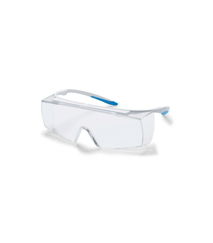 UVEX Super F OTG Safety Glasses, Scratch and Chemical Resistant, Anti-fog