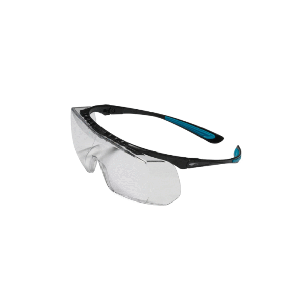 JSP Coverlite™ Premium Overspec - Clear K&N Anti-scratch/Anti-mist Lenses - Black Frames