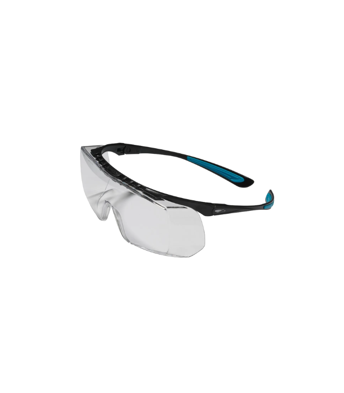 JSP Coverlite™ Premium Overspec - Clear K&N Anti-scratch/Anti-mist Lenses - Black Frames
