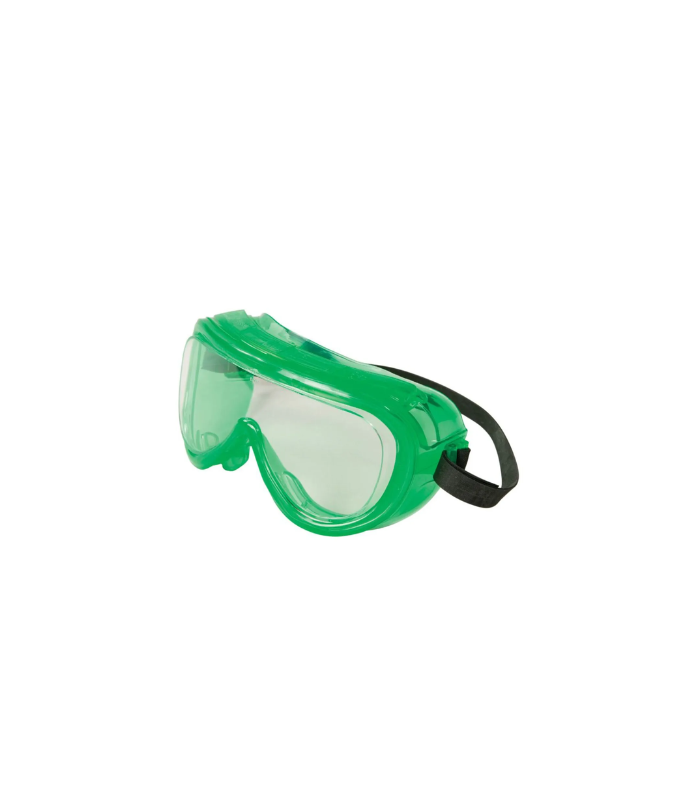 Encon 160 Series 2-51 Chemical-Resistant Safety Goggles – Green Frame, Clear Lens, ANSI Z87.1 Certified
