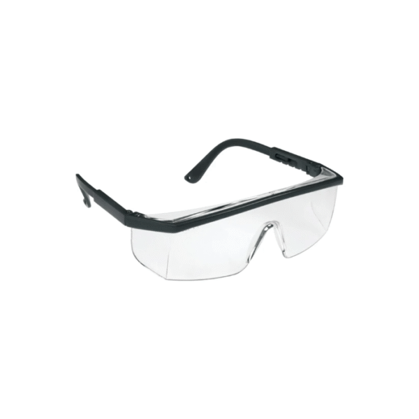 JSP M9100 Wraparound Safety Specs - Clear Lenses - Black Frames