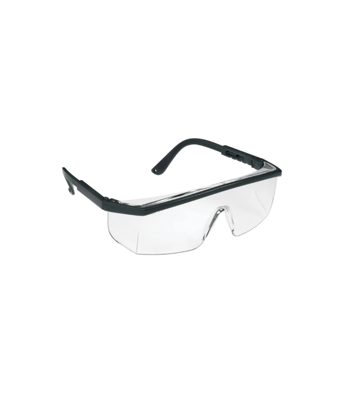 JSP M9100 Wraparound Safety Specs - Clear Lenses - Black Frames