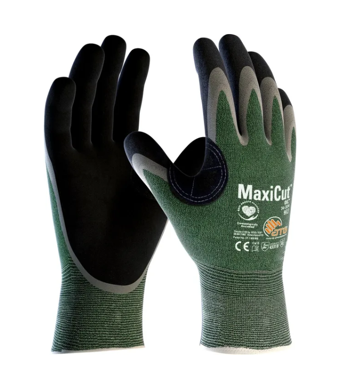 ATG MaxiCut® Oil™ Gloves, Palm Coated, Green Black-Starlink ATG-MaxiCut®-Oil™-Gloves-Palm-Coated-Green-Black-Starlink