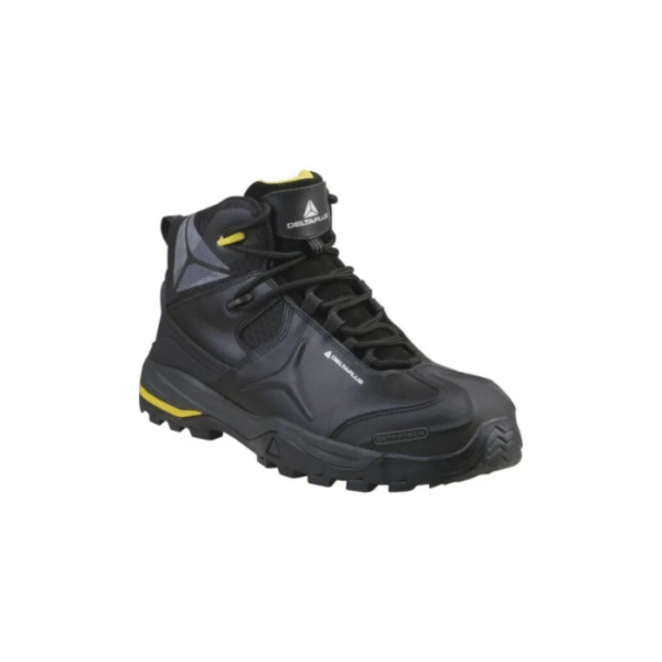DELTA PLUS Full Grain Leather Safety Shoes - Water Resistant, Reinforced