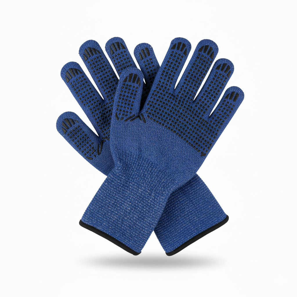 Heat resistant gloves for industrial safety and high-temperature protection.