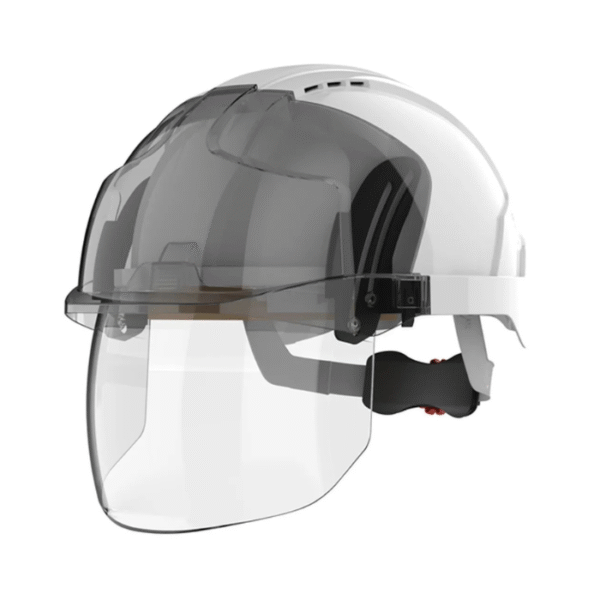 JSP-EVO®-VISTAshield®-Safety-Helmet-with-Integrated-Faceshield-Vented-White-Smoke-Starlink.