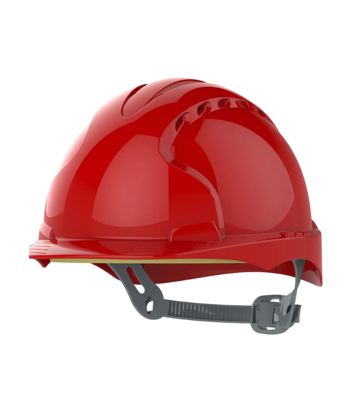 JSP EVO®2 Safety Helmet, Slip Ratchet, Vented, Red-Starlink JSP-EVO®2-Safety-Helmet-Slip-Ratchet-Vented-Red-Starlink