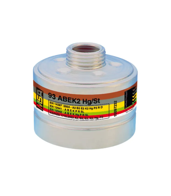 MSA 93 ABEK2 HG ST, Combined Filter, A2B2E2K2,Hg-P3 R D (EN 14387)-Starlink MSA-93-ABEK2-HG-ST-Combined-Filter-A2B2E2K2Hg-P3-R-D-EN-14387-Starlink