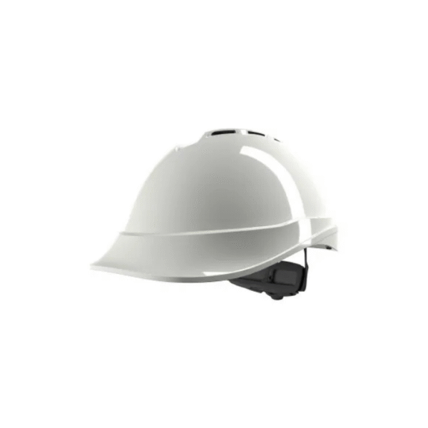 MSA-V-Gard-200-Safety-Helmet-vented-white-Fas-Trac-III-PVC-Starlink