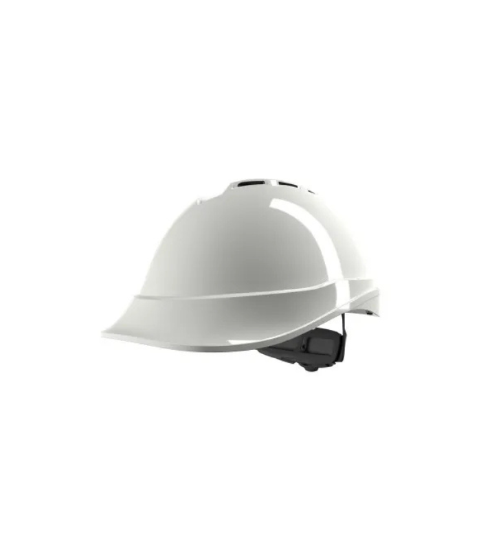 MSA-V-Gard-200-Safety-Helmet-vented-white-Fas-Trac-III-PVC-Starlink