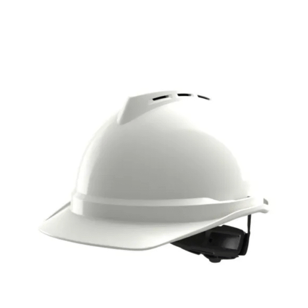 MSA-V-Gard-500-Hard-Hat-Cap-Style-vented-white-Fas-Trac-III-PVC-Starlik