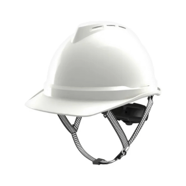 MSA-V-Gard-500-Safety-Helmet-non-vented-white-chinstrap-Starlink