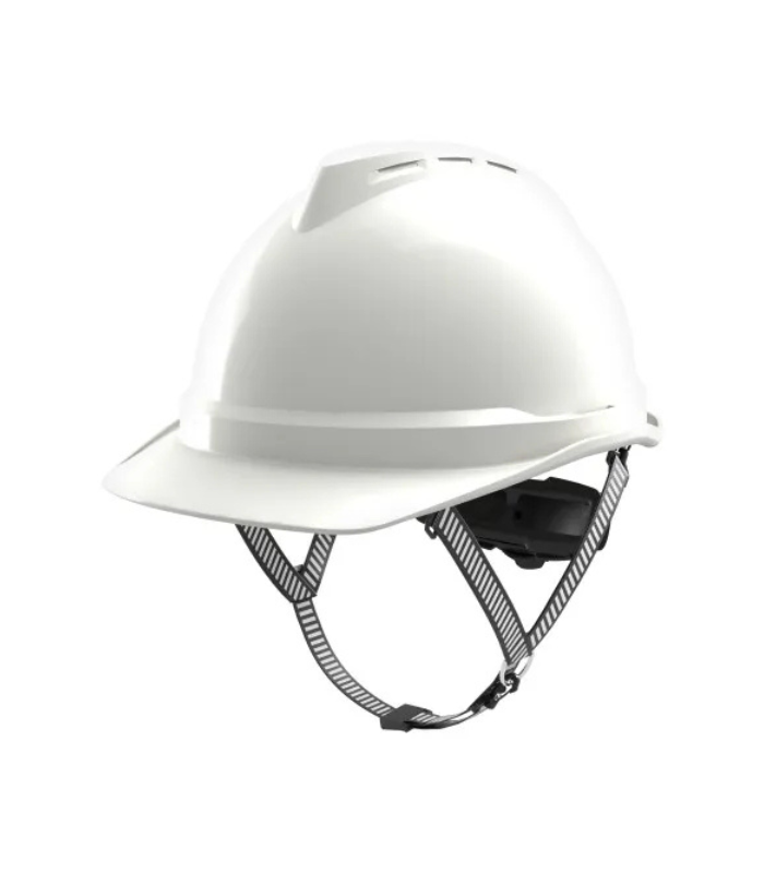 MSA-V-Gard-500-Safety-Helmet-non-vented-white-chinstrap-Starlink