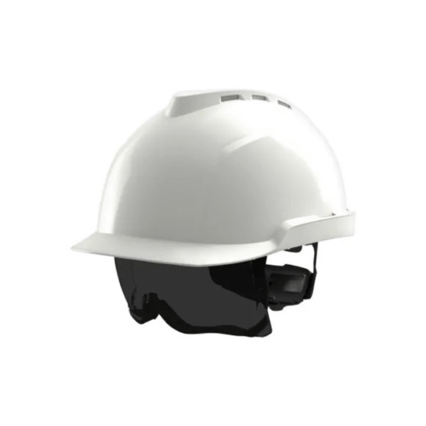 MSA-V-Gard-930-Safety-Helmet-non-vented-tinted-over-spectacles-white-Fas-Trac-III-Foam-Starlink