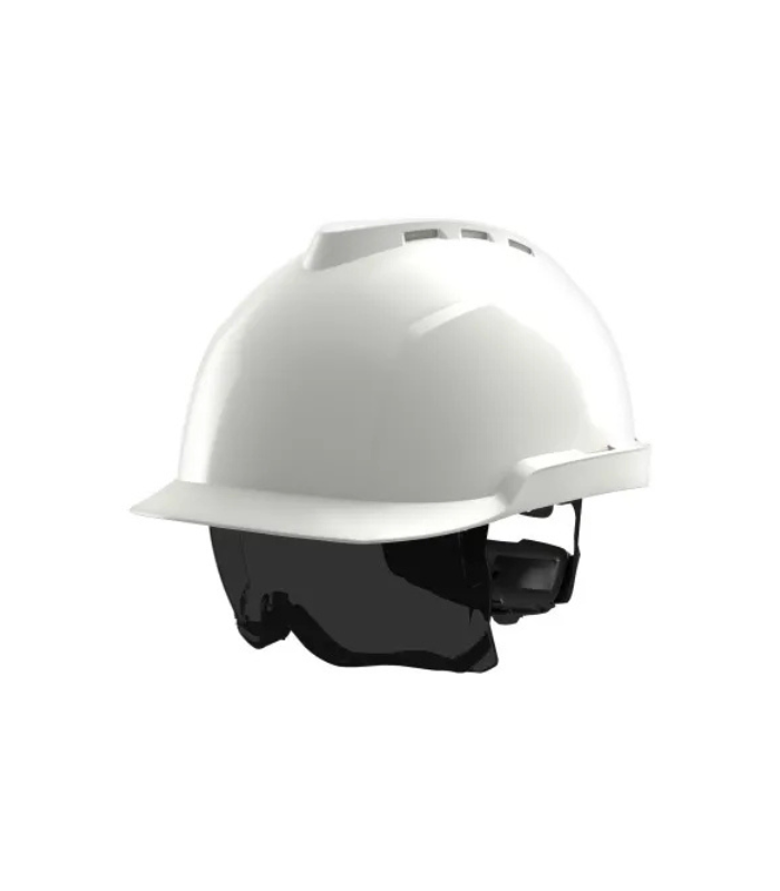 MSA V-Gard 930 Safety Helmet, non-vented, tinted over spectacles, white, Fas-Trac III Foam-Starlink MSA-V-Gard-930-Safety-Helmet-non-vented-tinted-over-spectacles-white-Fas-Trac-III-Foam-Starlink