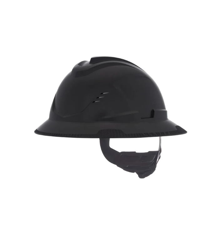 MSA V-Gard C1™ Full Brim Cooling Hard Hat, Vented, Fas-Trac III, Black-Starlink MSA-V-Gard-C1™-Full-Brim-Cooling-Hard-Hat-Vented-Fas-Trac-III-Black-Starlink