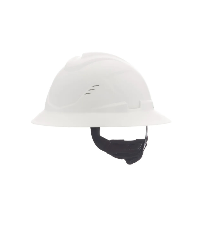 MSA V-Gard C1™ Full Brim Cooling Hard Hat, Vented, Fas-Trac III, White-Starlink MSA-V-Gard-C1™-Full-Brim-Cooling-Hard-Hat-Vented-Fas-Trac-III-White-Starlink.