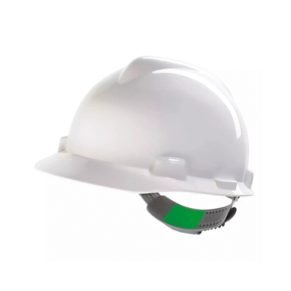 MSA-V-Gard-Helmet-White-Push-key-Starlink