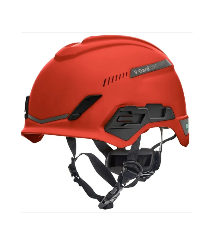 MSA V-Gard® H1 Trivent Helmet, vented, red, Fas-Trac III Pivot Foam-Starlink -MSA-V-Gard®-H1-Trivent-Helmet-vented-red-Fas-Trac-III-Pivot-Foam-Starlink
