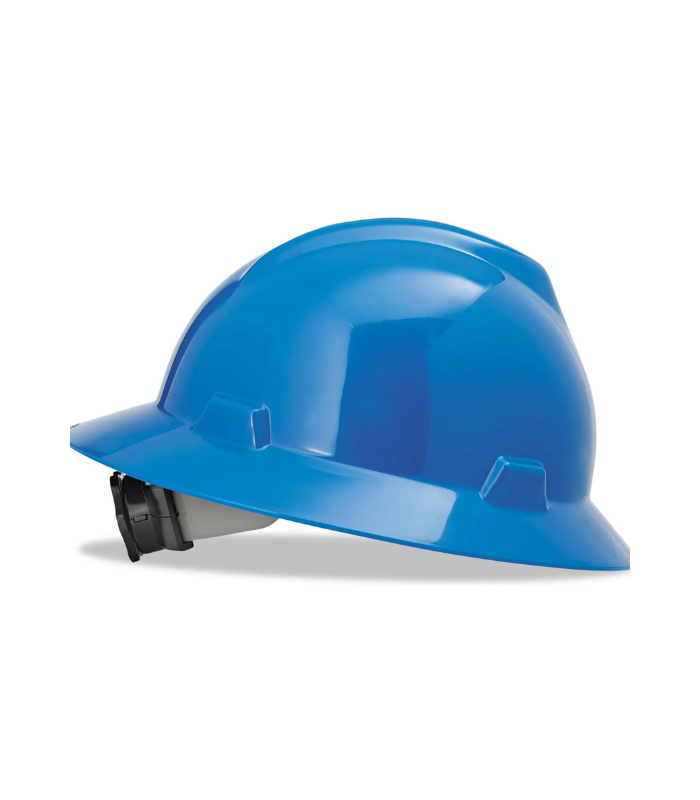 Safety-Helmet-V-Gard®-Polyethylene-Full-Brim-Hard-Hat-Blue-Starlink