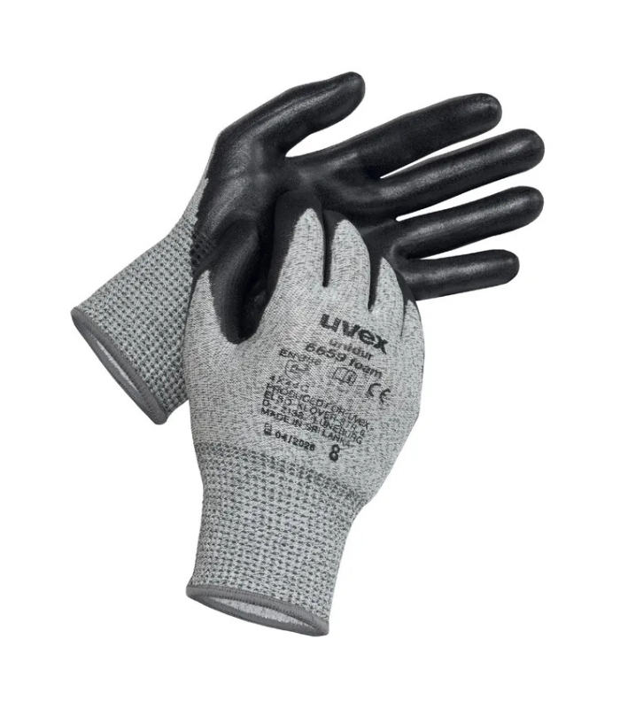 uvex-Unidur-6659-Foam-Cut-Protection-Gloves-Palm-and-Fingertips-Coated-Gray-Black-Starlink
