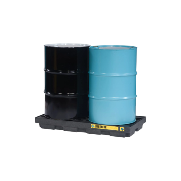 EcoPolyBlend™ Accumulation Center, 2 Drum, Recycled Polyethylene, Black