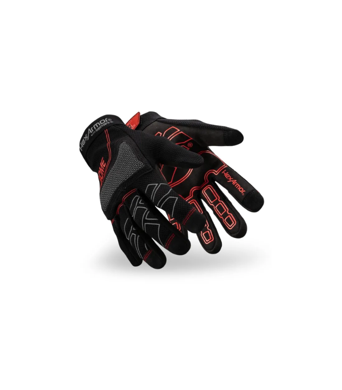 HexArmor Chrome Series Cut Resistant Work Gloves with Leather Palm