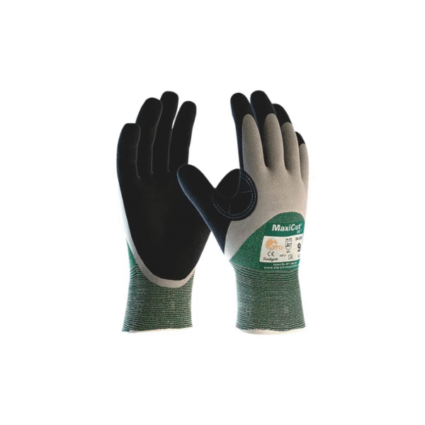 ATG MaxiCut Oil Cut Resistant CUT 3 Nitrile Palm Coating Work Gloves