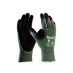 ATG MaxiCut® Oil™ Gloves, Palm Coated, Green/Black