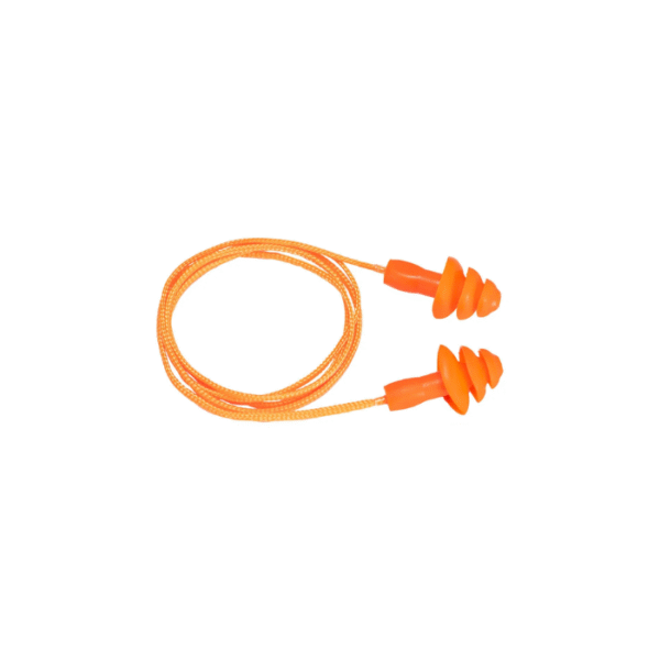 PORTWEST Reusable Corded TPR Ear Plugs, Box of 50 Pairs