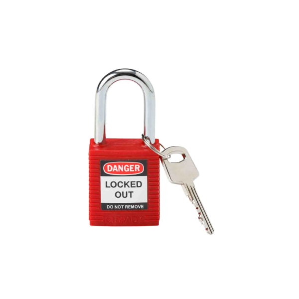 Safety Padlock - Nylon Body with Steel Shackle