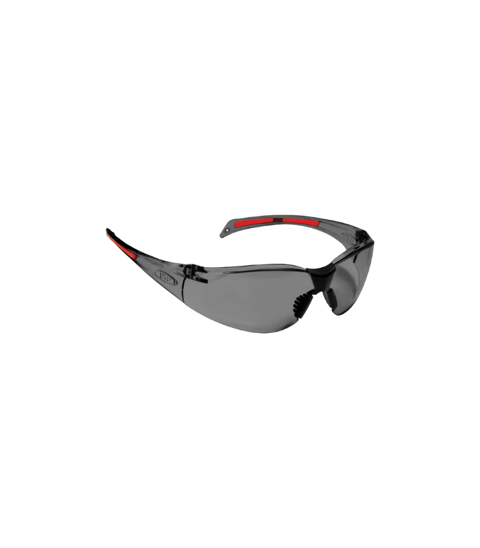 C68CD054-3287-4649-A243-71F4C2294A1F JSP Stealth™ 8000 Safety Specs - Smoke Anti-scratch Lenses - Black / Red Frames
