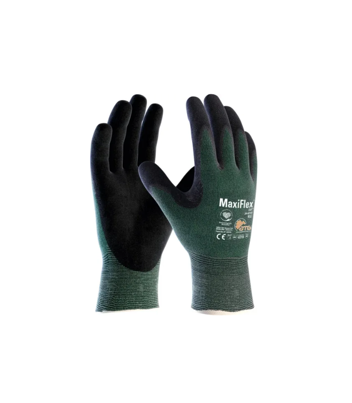 E8C1B178-3A25-45E4-85C0-309A9257F55F Gloves, Safety, Hand Protection, Cut Resistant, Color Green With Black Coating