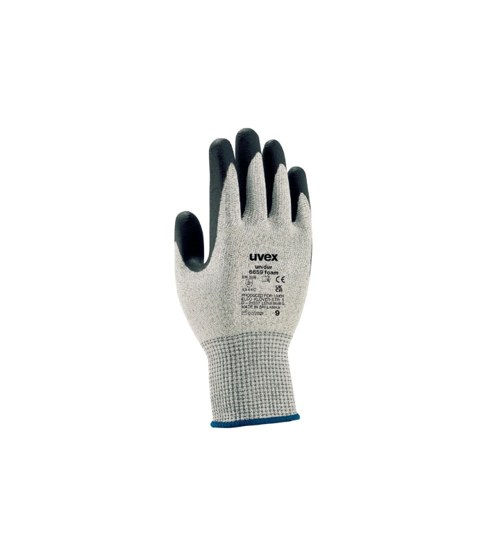 UVEX High Cut Resistance Gloves, Nitrile Rubber Coating