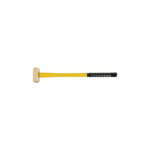 Ampco Non-Sparking Sledge Hammer, Aluminum Bronze, Fiberglass Handle, 6 lb Head Weight, 2 inch Dia, Ribbed Grip