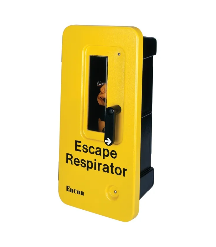 ENCON-Single-Unit-Wall-Mount-Escape-Respirator-Cabinet-Yellow-Starlink