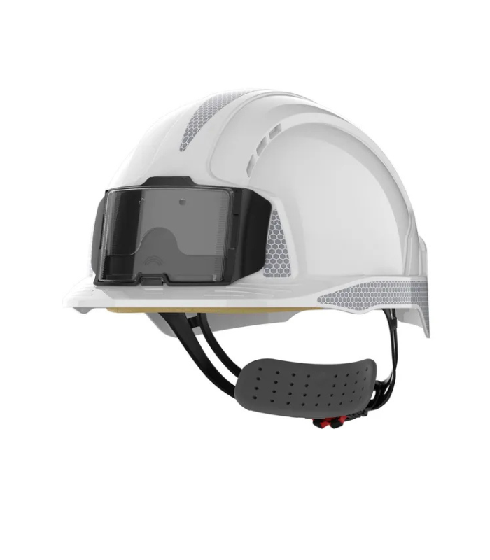 JSP EVOLite® Safety Helmet - Reflective CR2 Decals and ID Card Holder Lamp Bracket - White-Starlink JSP-EVOLite®-Safety-Helmet-Reflective-CR2-Decals-and-ID-Card-Holder-Lamp-Bracket-White-Starlink