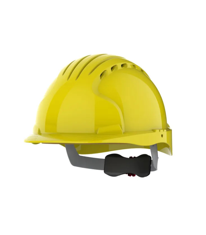 JSP EVO®5 Olympus® Global Standards Hard Hat - Wheel Ratchet - Vented - Yellow -Starlink JSP-EVO®5-Olympus®-Global-Standards-Hard-Hat-Wheel-Ratchet-Vented-Yellow-Starlink