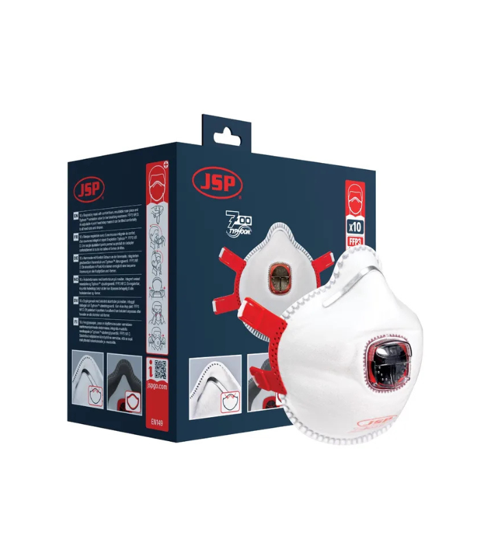 JSP Typhoon™ Moulded Mask FFP3 Valved - (735) - Box of 10-Starlink JSP-Typhoon™-Moulded-Mask-FFP3-Valved-735-Box-of-10-Starlink