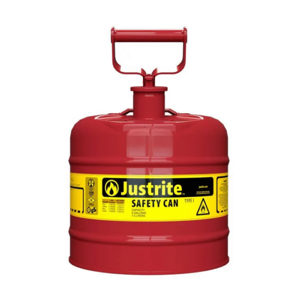 Justrite-2-Gallon-Steel-Safety-Can-for-Flammables-Type-I-Flame-Arrester-Red-Starink