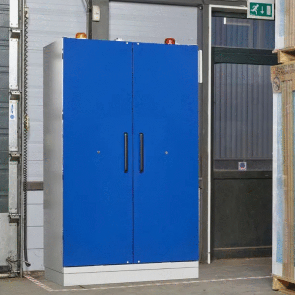 Justrite-EN-Lithium-Battery-Safety-Cabinets-90-Minutes-226-LT-Lithium-ion-Cabinet-207-x-120-x-60-cm-Capacity-220-L-Double-Doors-Blue-Starlink