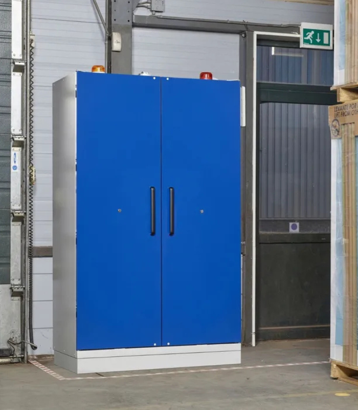 Justrite-EN-Lithium-Battery-Safety-Cabinets-90-Minutes-226-LT-Lithium-ion-Cabinet-207-x-120-x-60-cm-Capacity-220-L-Double-Doors-Blue-Starlink